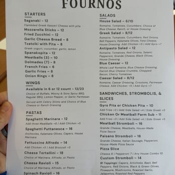Fournos - Menu - Pizza Near Me - San Leandro, California