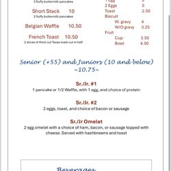 1429 Cuisine - Back of Breakfast menu