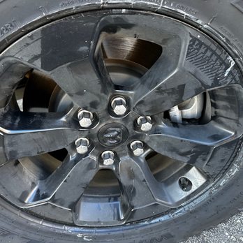 Just Tires - shoe prints left on rim - Tires Near Me - Orange, California