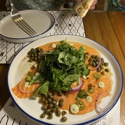 Salmon carpaccio Salmon carpaccio