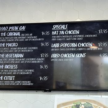 Rooster & Rice - Menu - Thai Near Me - Irvine, California