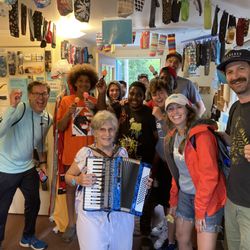 Campers enjoy the Umbrella Cover Museum too!