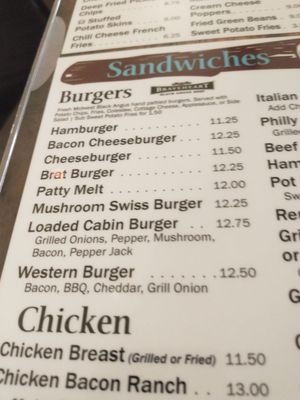 Menu photo 2 Cabin Fever Bar & Grill Peru, IL