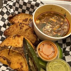 Easttowntaco - We got the birra tacos, fajita, french fries and Mexican burger