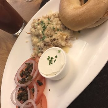 Elway's - Smoked trout bagel with cream cheese tomatoes and capers - New American Near Me - Denver, Colorado