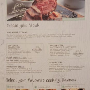 Steak & Co - Menu - Steakhouses Near Me - London, XGL Steak & Co - Menu - Steakhouses Near Me - London, XGL