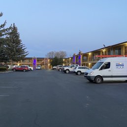 Parking lot at dusk
