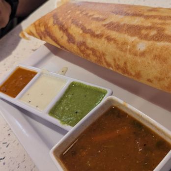 A2B Indian Vegetarian Restaurant - Dosa with Sambar and Chutneys - Indian Near Me - San Jose, California A2B Indian Vegetarian Restaurant - Dosa with Sambar and Chutneys - Indian Near Me - San Jose, California