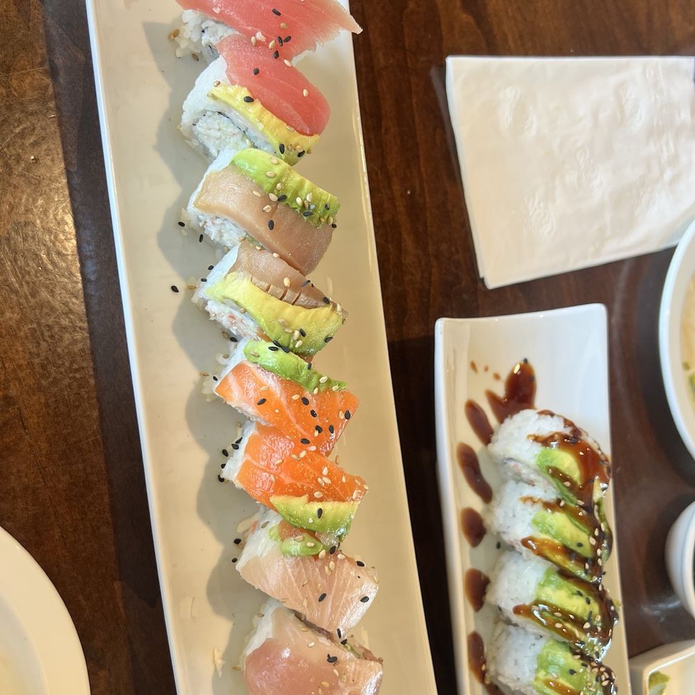 Rainbow roll and caterpillar roll Rainbow roll and caterpillar roll
