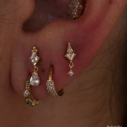 Fierce Body Piercing - Beautiful stacked lobes by Talitha!