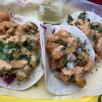 El Mitote - Chipotle shrimp tacos - Salad Near Me - New York, New York
