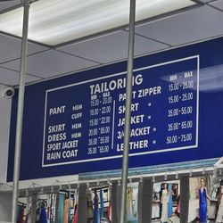 Lucky Dry Cleaners - Old alteration prices