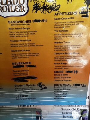 Menu photo 2 Tiki Island Broiler St. George, UT