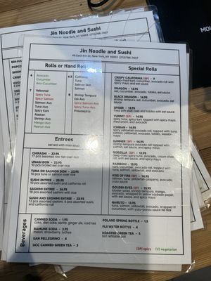 Menu photo 2 Jin Noodle and Sushi New York, NY Menu photo 2 Jin Noodle and Sushi New York, NY