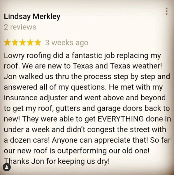 Slide of Lowry Roofing McKinney