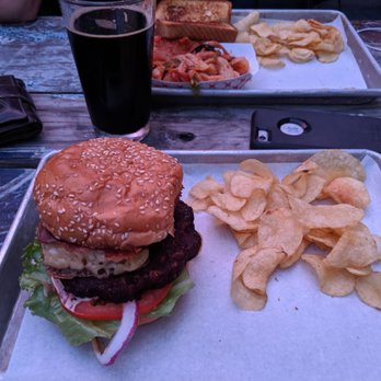 Beeryland - Veggie burger with mac and cheese added - yummy! - Sandwiches Near Me - Oakland, California