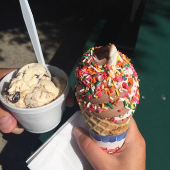 Captain Custard - Michigan Deertracks and soft served half and half with sprinkles. - Ice Cream & Frozen Yogurt Near Me - Grand Haven, Michigan Captain Custard - Michigan Deertracks and soft served half and half with sprinkles. - Ice Cream & Frozen Yogurt Near Me - Grand Haven, Michigan