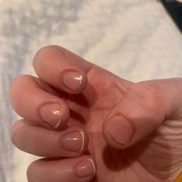 Gel French manicure after 5 days Gel French manicure after 5 days