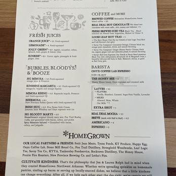 HomeGrown - Springdale - Menu - Burgers Near Me - Springdale, Arkansas