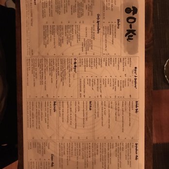 O-Ku - The menu. - Sushi Bars Near Me - Raleigh, North Carolina O-Ku - The menu. - Sushi Bars Near Me - Raleigh, North Carolina