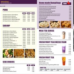 Mr Zhang Kitchen - Menu