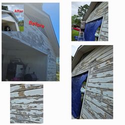 ABC Handyman Solutions - PAINTING; Scrape, sand and repaint 15 year old paint job..¾/gal. Of primer, then ¾/gal. paint.
