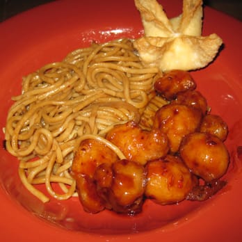 Dragon Express - General Tso's with lo mein and crab angel. - Chinese Near Me - Mesa, Arizona