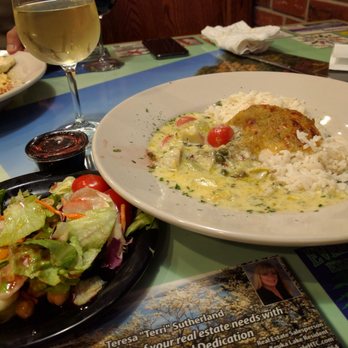 Keuka Restaurant - Tilapia mignion with rice and side of salad w/raspberry dressing. Simply Amazing! Keuka spring reisling wine was fruity n great..go for it! - Soup Near Me - Penn Yan, New York Keuka Restaurant - Tilapia mignion with rice and side of salad w/raspberry dressing. Simply Amazing! Keuka spring reisling wine was fruity n great..go for it! - Soup Near Me - Penn Yan, New York