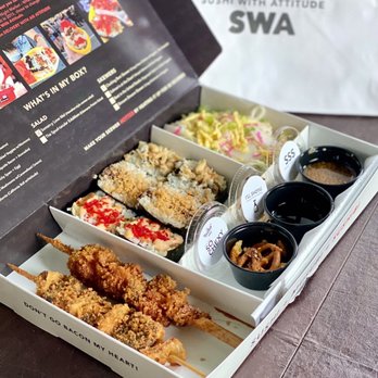Sushi With Attitude - The Exclusive Attitude Box - Build Your Own Box @foodforfoodbabies - Caterers Near Me - Los Angeles, California Sushi With Attitude - The Exclusive Attitude Box - Build Your Own Box @foodforfoodbabies - Caterers Near Me - Los Angeles, California