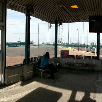 Bronte GO Station - Panoramic inside waiting area for buses and station entrance. February 2019 - Public Transportation Near Me - Oakville, Ontario Bronte GO Station - Panoramic inside waiting area for buses and station entrance. February 2019 - Public Transportation Near Me - Oakville, Ontario