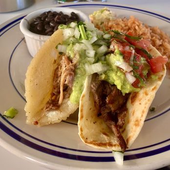 Taco Cantina - Big plate with beef and pork tacos - Mexican Near Me - San Francisco, California