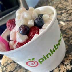Pinkberry - Lava Swirl with Raspberries, Blueberries and Mochi
