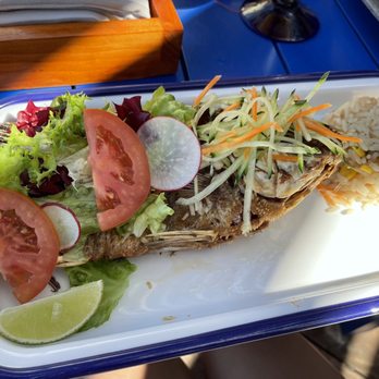 Habaneros - Fried fish:  Fresh Mojarra fish - Mexican Near Me - Cancún, AGU