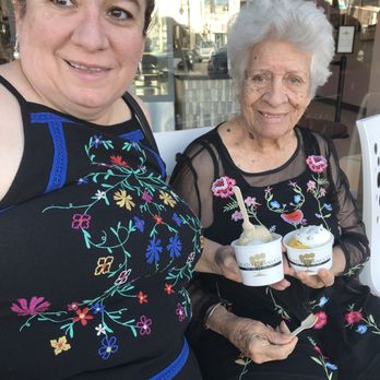 Gelato Granucci - My wife and mother-in-law enjoying their 2-scoop gelatos. - Gelato Near Me - Palm Springs, California Gelato Granucci - My wife and mother-in-law enjoying their 2-scoop gelatos. - Gelato Near Me - Palm Springs, California