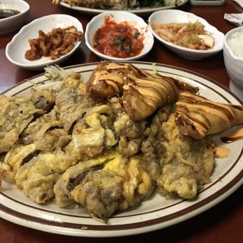 Kim Chee Restaurant 7 - Meat Jun and spicy ahi wonton combo. - Korean Near Me - Aiea, Hawaii