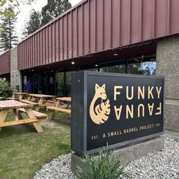 Exterior outside entrance of Funky Fauna Artisan Ales - Bend, Oregon Exterior outside entrance of Funky Fauna Artisan Ales - Bend, Oregon