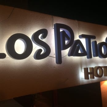 Hotel los Patios - Night view of the sign - Hotels Near Me - Cabo San Lucas, BCS