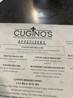 Menu photo 2 Cugino's Florissant, MO