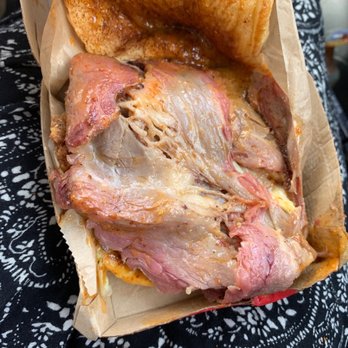 Arby's - Nastiest piece of ham I've ever seen. I specifically said NO HAM!! I don't eat it for religious and moral reasons!! - Fast Food Near Me - Cullman, Alabama