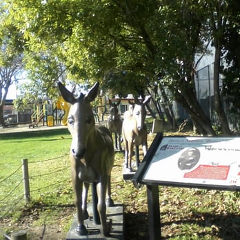 FM Smith Park - These are statues of "twenty mule teams" which hauled borax ore out of the desert to be refined into laundry powder. - Parks Near Me - Oakland, California
