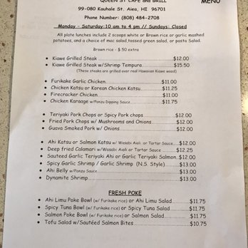 Queen St Cafe & Grill - Cafes Near Me - Aiea, Hawaii Queen St Cafe & Grill - Cafes Near Me - Aiea, Hawaii
