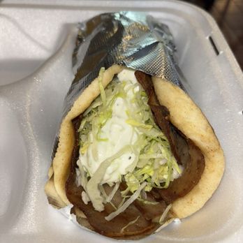 Athena Roasted Chicken - Gyro on pita with lettuce - Greek Near Me - Maitland, Florida