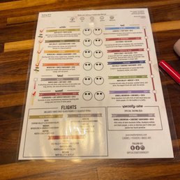 Wine tasting interactive menu!