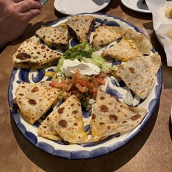 Las Mananitas - Mixed order of quesadillas....order arrived all beef and 2 pieces with only 1 piece of meat