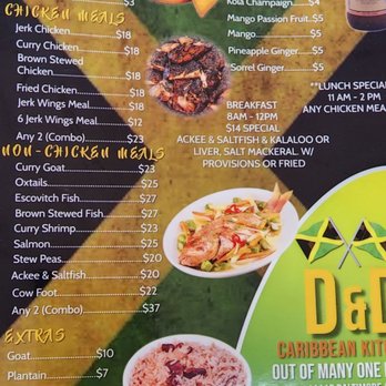 D&D Caribbean Kitchen - The Menu - Caribbean Near Me - Beltsville, Maryland