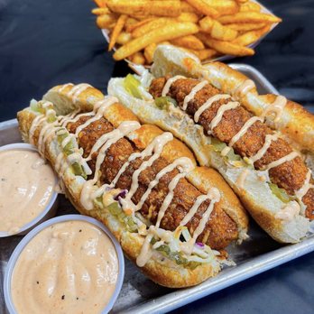 BussinBuns - two hot dogs and french fries - Food Trucks Near Me - Austin, Texas BussinBuns - two hot dogs and french fries - Food Trucks Near Me - Austin, Texas