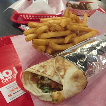 Damascus Falafel - Chicken shawarma wrap and fries - Middle Eastern Near Me - Willowbrook, Illinois Damascus Falafel - Chicken shawarma wrap and fries - Middle Eastern Near Me - Willowbrook, Illinois
