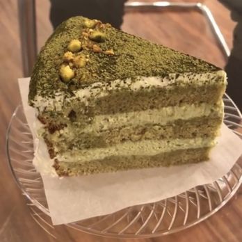 Look Up Dessert Cafe - Green tea cake. So good! - Ice Cream & Frozen Yogurt Near Me - Chesapeake, Virginia
