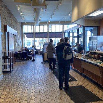 Bruegger's Bagels - Line for Ordering and Inside - Bagels Near Me - Minneapolis, Minnesota