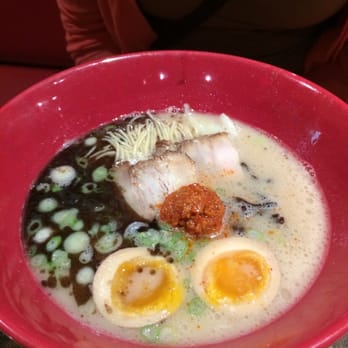 IPPUDO NY - Akamaru Modern with egg. Smells as delicious as it looks. If the pork isn't overcooked it would be as tasty as beautiful. - Ramen Near Me - New York, New York IPPUDO NY - Akamaru Modern with egg. Smells as delicious as it looks. If the pork isn't overcooked it would be as tasty as beautiful. - Ramen Near Me - New York, New York